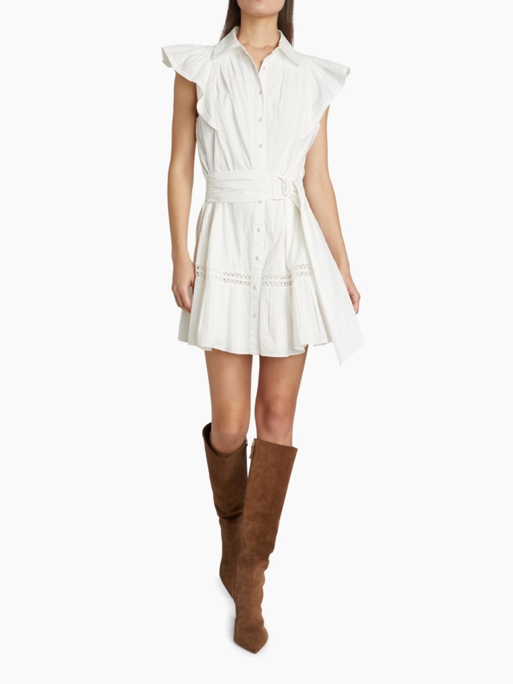 Ramy Brook Marceline Flutter-Sleeve MiniDress